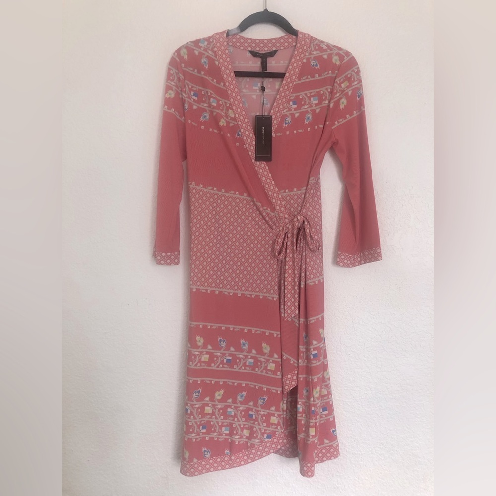 BCBGMaxAzria Adele Printed Wrap Dress in Jersey